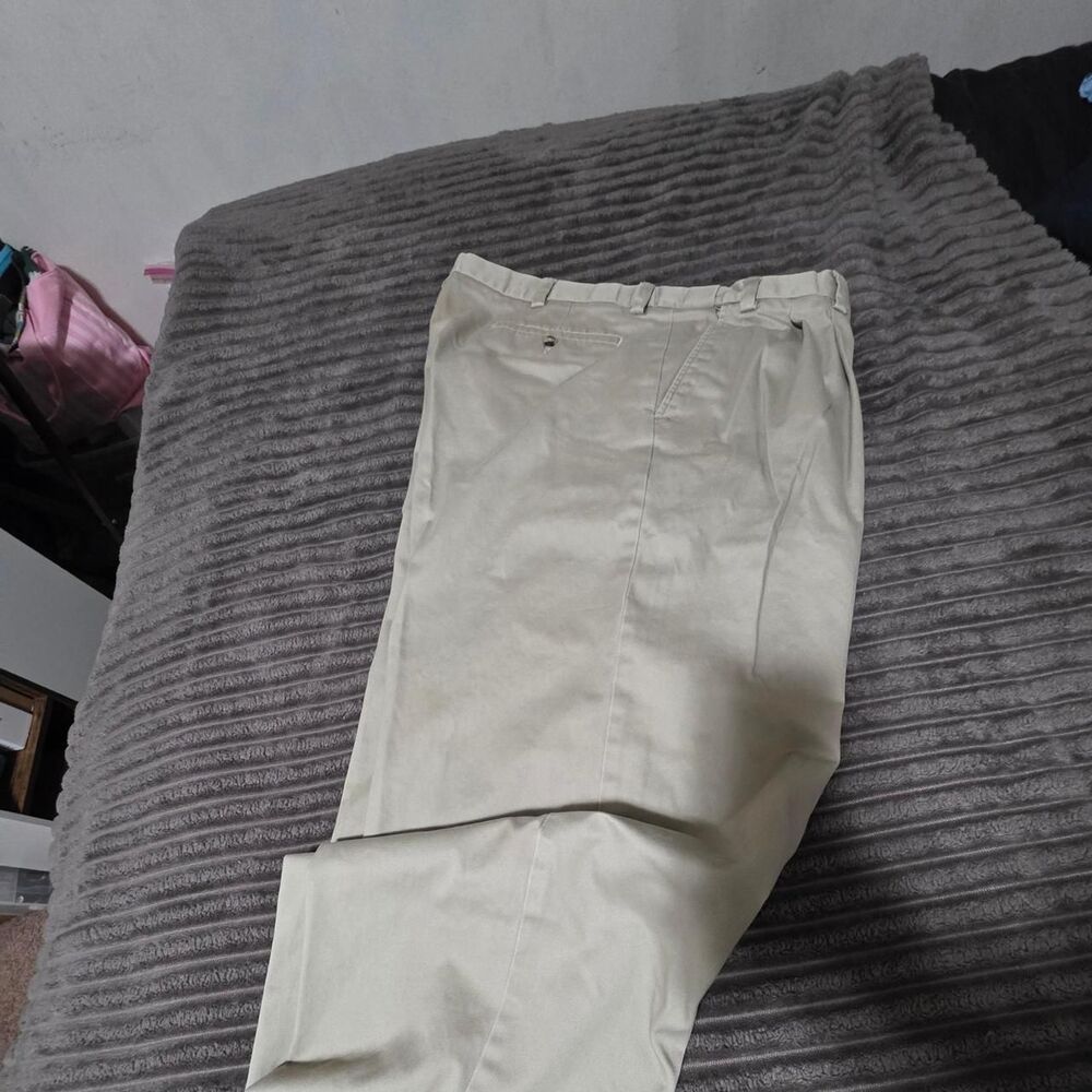 George Men's Cream and White Trousers